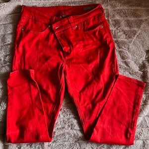 Melissa McCartney slimming silhouette red jeans . Womens size 12